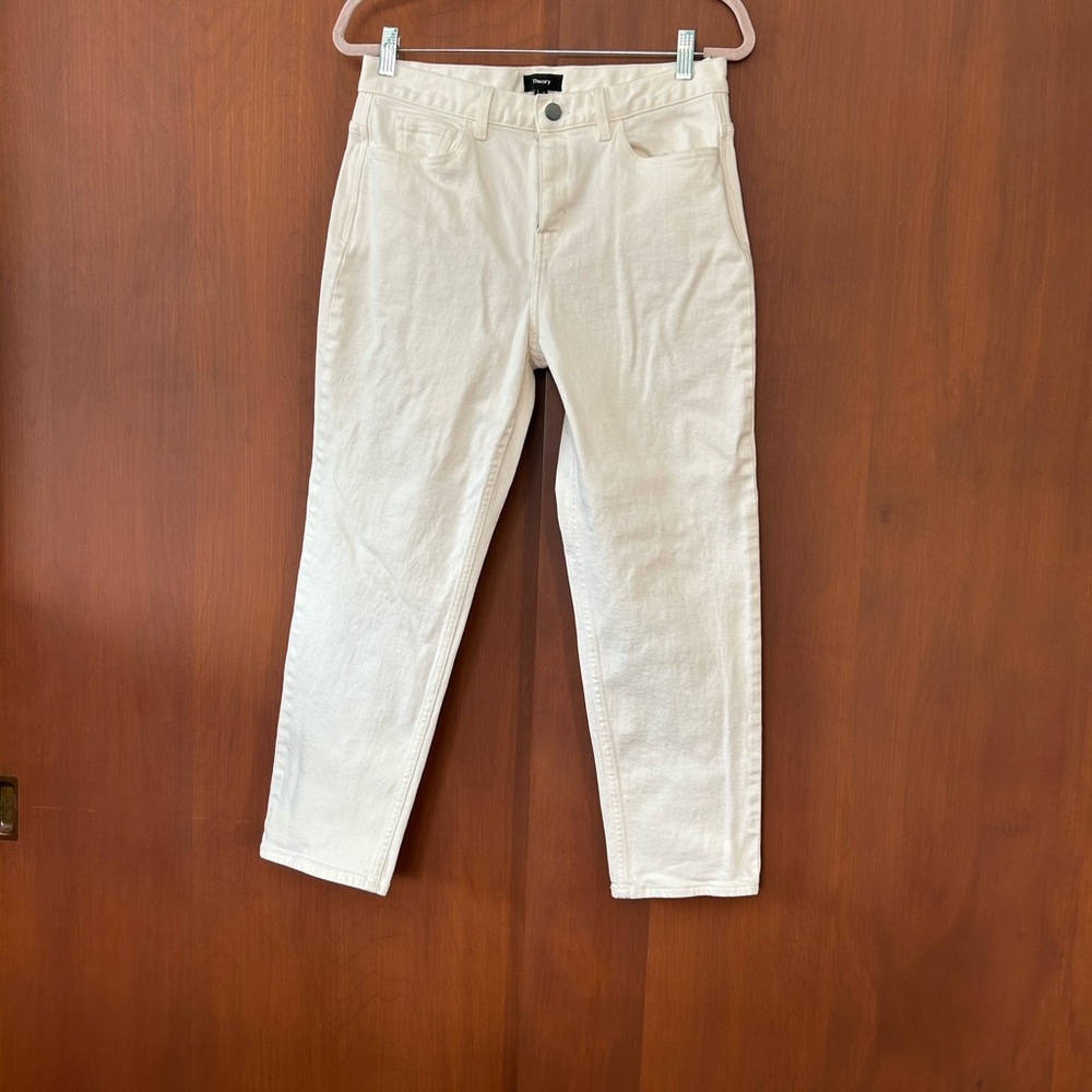 Theory off white jeans
